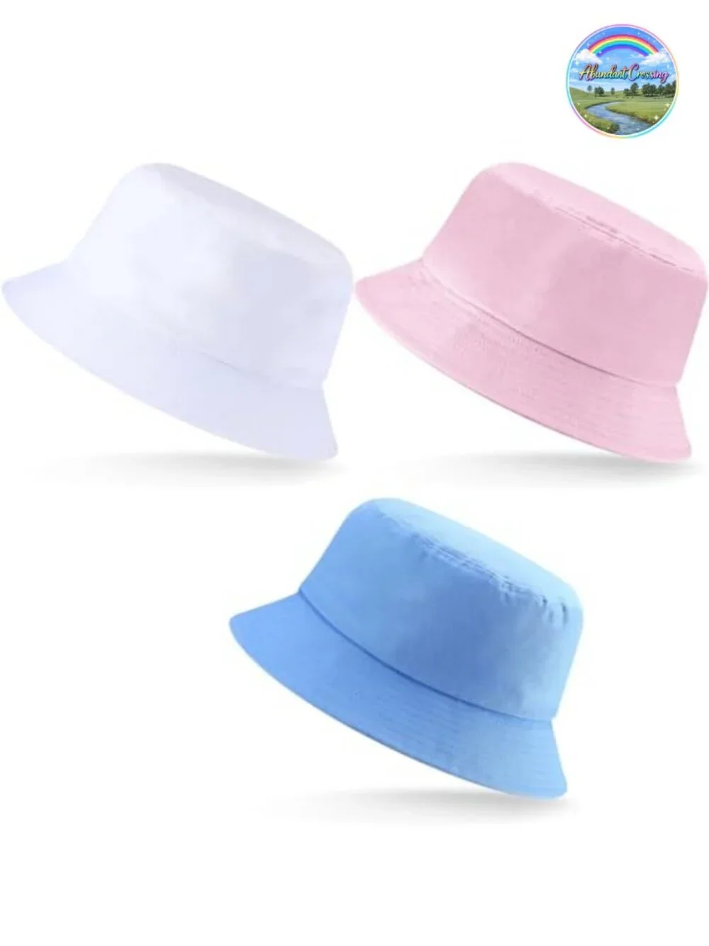 3 Pack Oversized Wide Brim Bucket Hats XXL Cotton Sun Protection Unisex